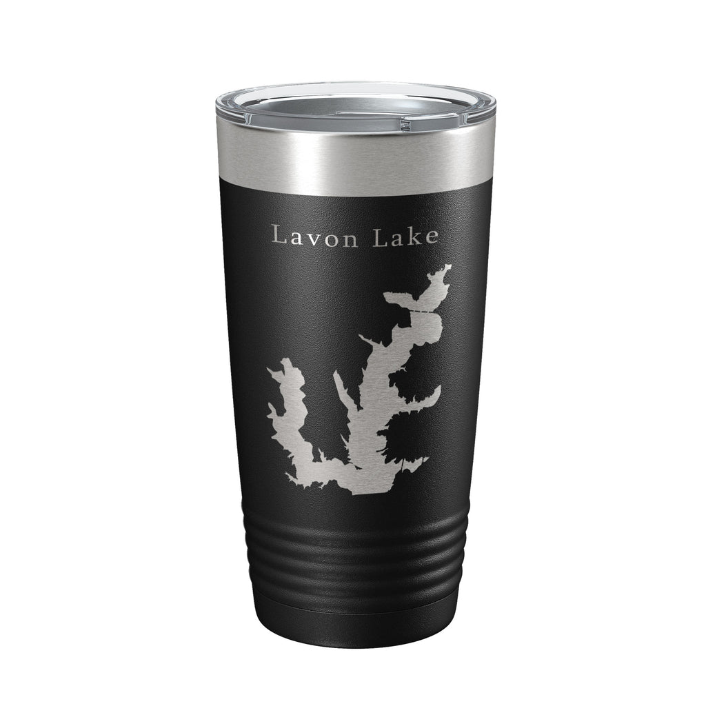 Lavon Lake Map Tumbler Travel Mug Insulated Laser Engraved Coffee Cup Texas 20 oz