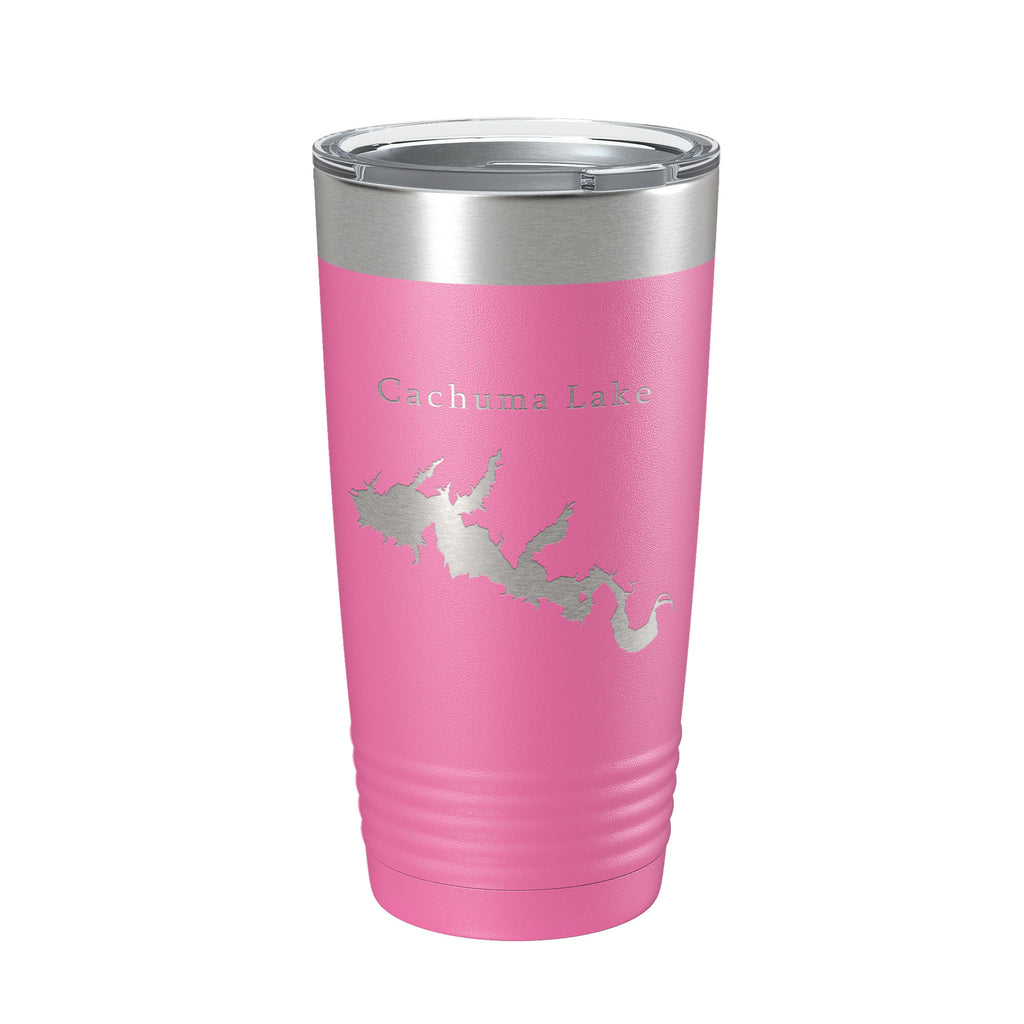 Cachuma Lake Map Tumbler Travel Mug Insulated Laser Engraved Coffee Cup California 20 oz