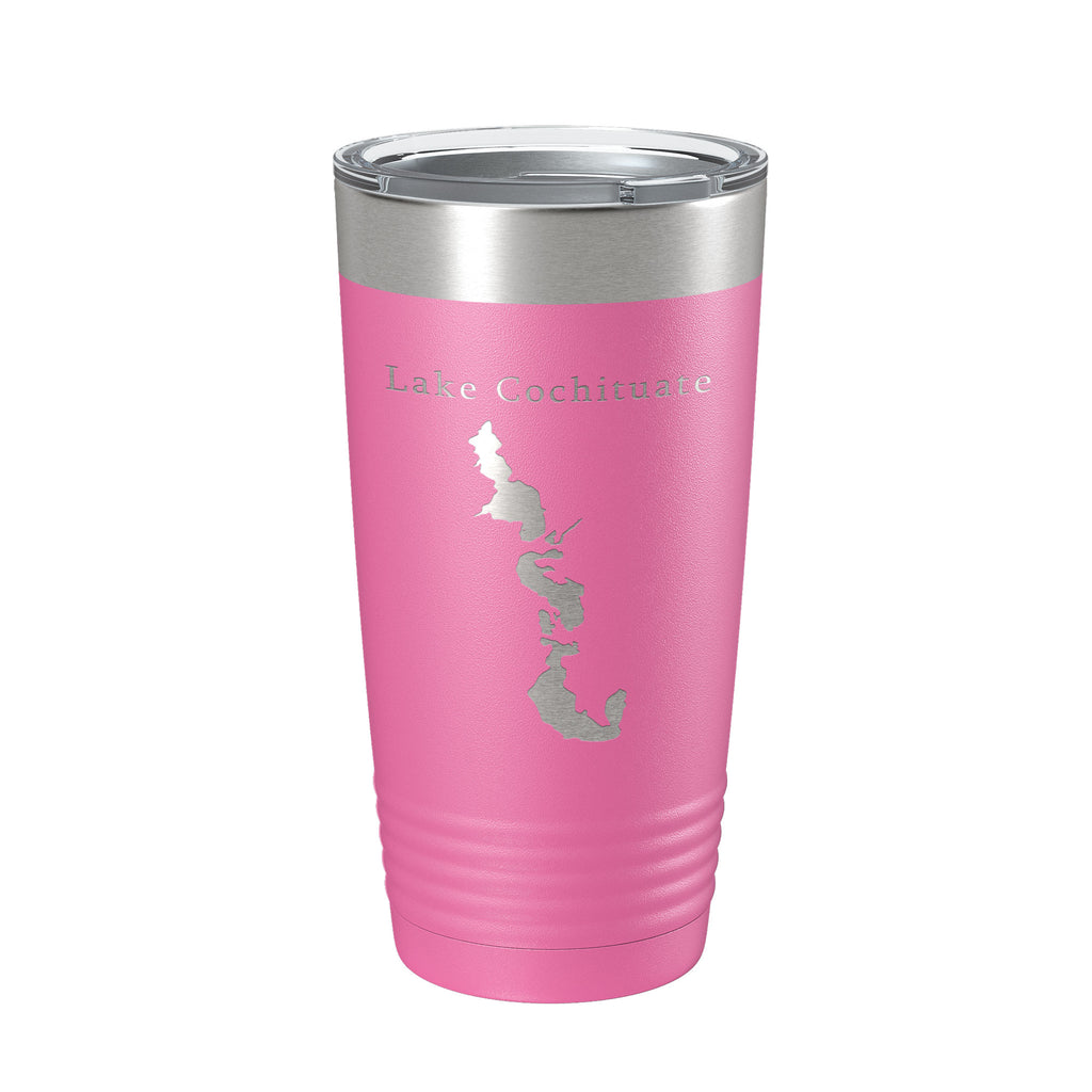 Lake Cochituate Map Tumbler Travel Mug Insulated Laser Engraved Coffee Cup Massachusetts 20 oz