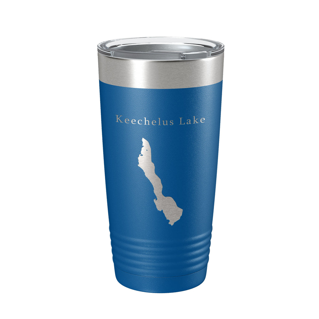 Keechelus Lake Map Tumbler Travel Mug Insulated Laser Engraved Coffee Cup Washington 20 oz