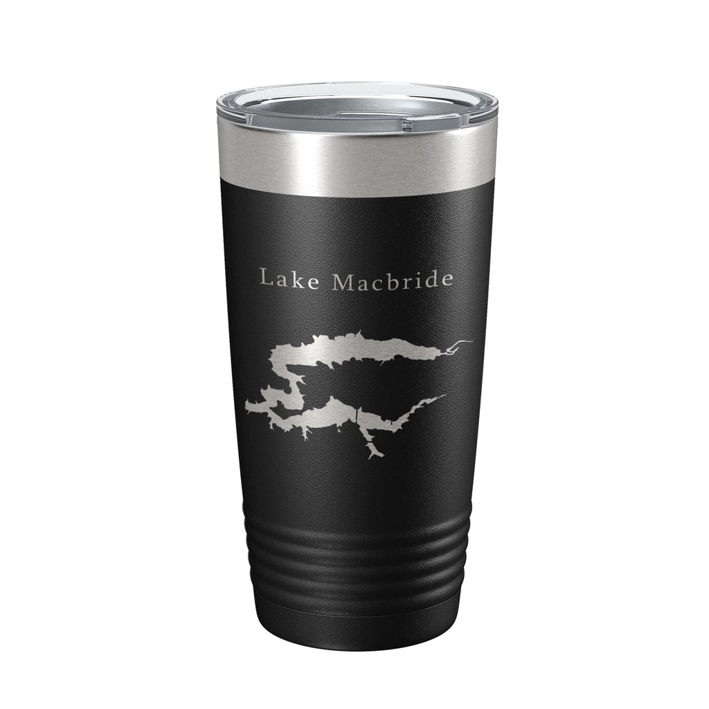 Lake Macbride Map Tumbler Travel Mug Insulated Laser Engraved Coffee Cup Iowa 20 oz