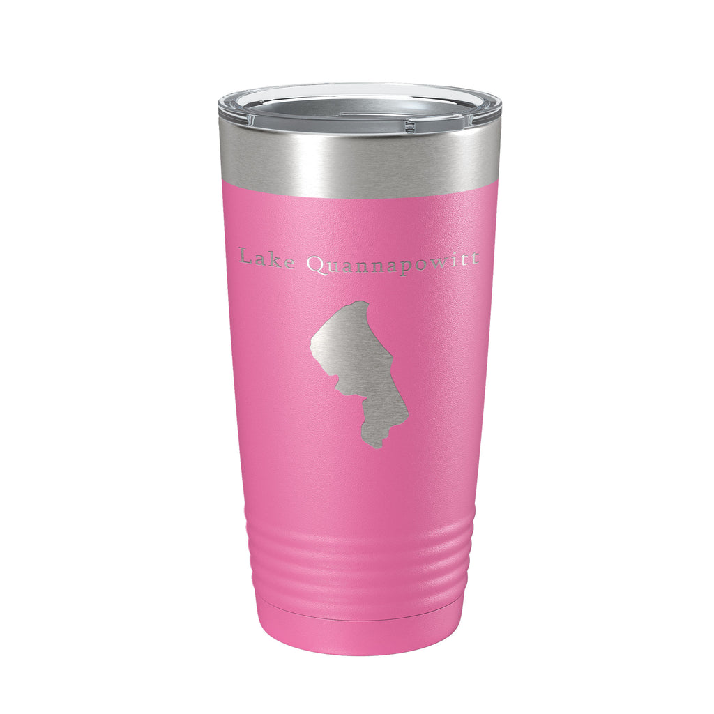 Lake Quannapowitt Map Tumbler Travel Mug Insulated Laser Engraved Coffee Cup Massachusetts 20 oz
