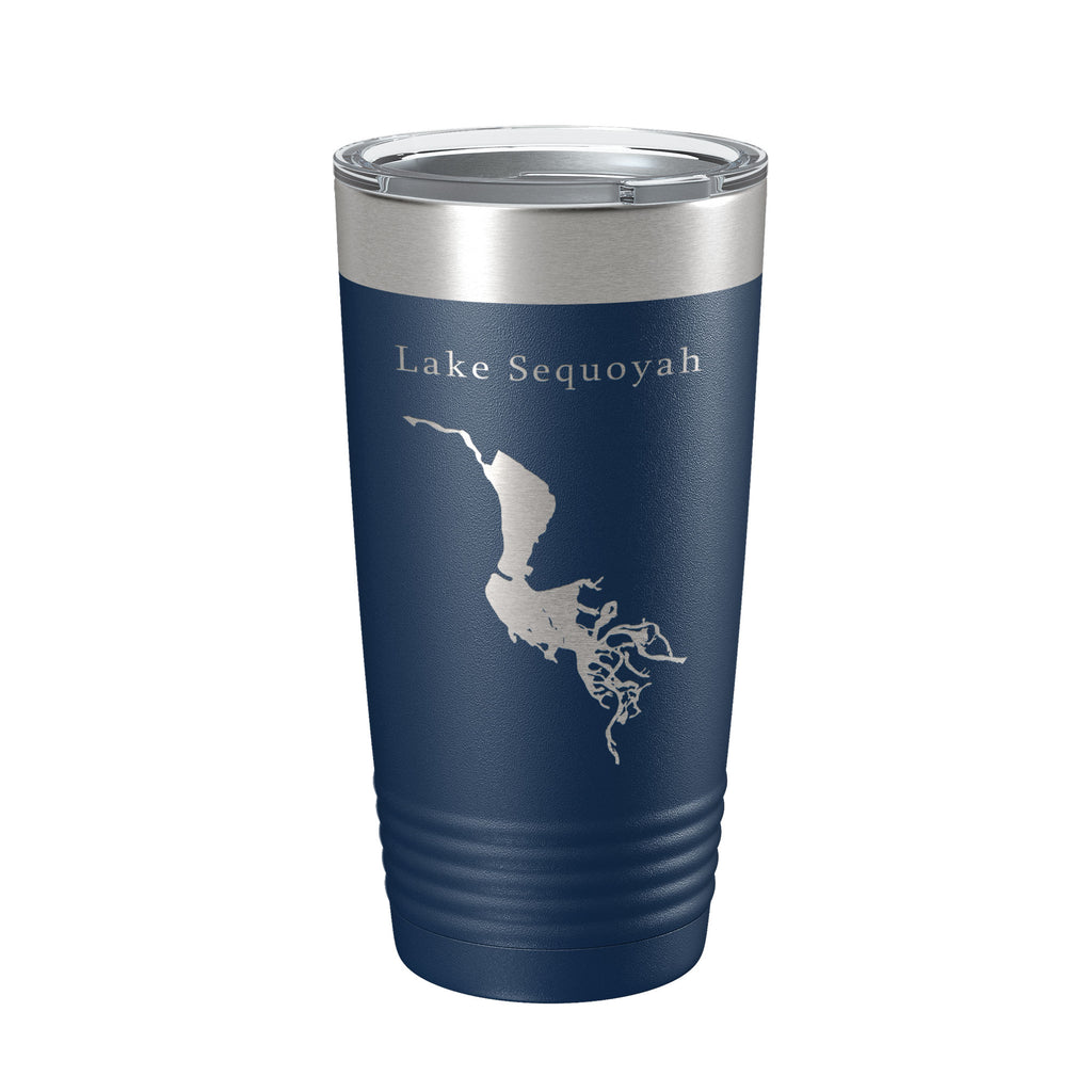 Lake Sequoyah Map Tumbler Travel Mug Insulated Laser Engraved Coffee Cup Arkansas 20 oz
