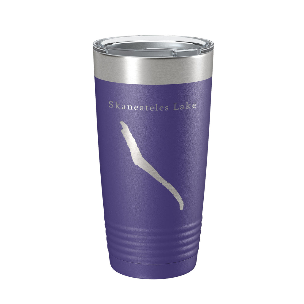 Skaneateles Lake Map Tumbler Travel Mug Insulated Laser Engraved Coffee Cup New York 20 oz