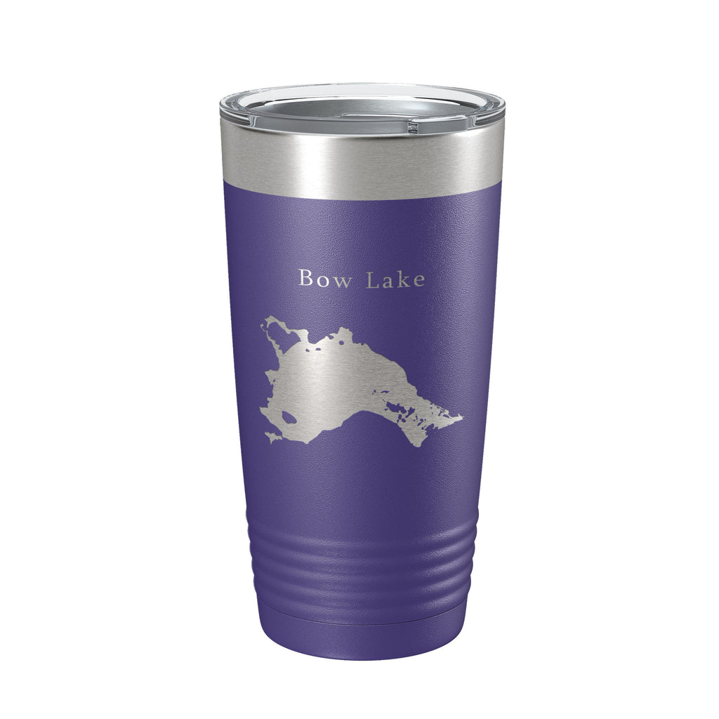 Bow Lake Map Tumbler Travel Mug Insulated Laser Engraved Coffee Cup New Hampshire 20 oz