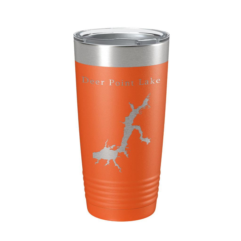 Deer Point Lake Map Tumbler Travel Mug Insulated Laser Engraved Coffee Cup Florida 20 oz