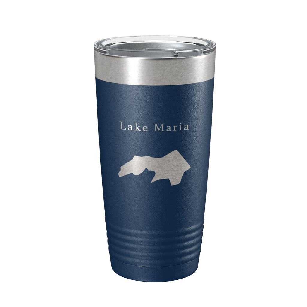 Lake Maria Map Tumbler Travel Mug Insulated Laser Engraved Coffee Cup Hot Springs Village Arkansas 20 oz