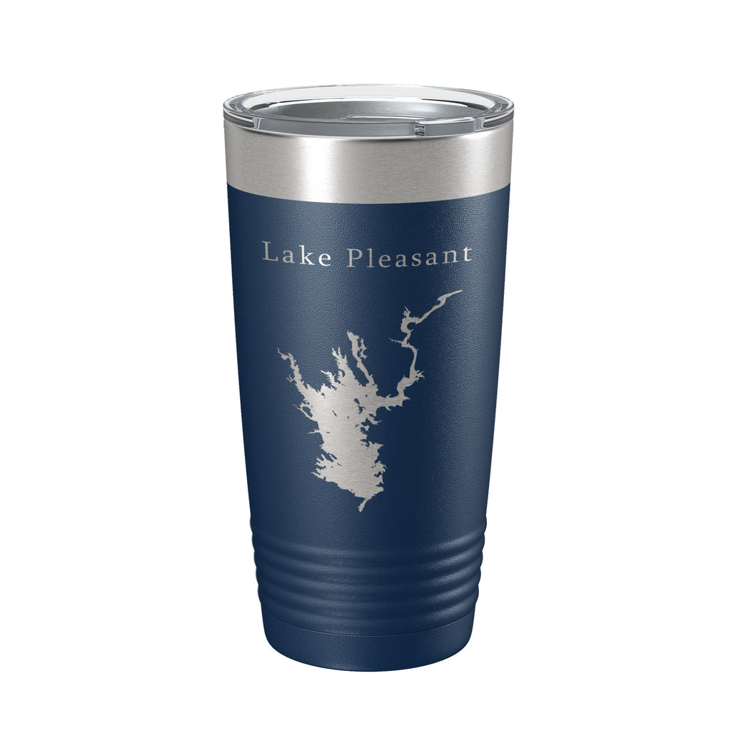 Lake Pleasant Map Tumbler Travel Mug Insulated Laser Engraved Coffee Cup Arizona 20 oz