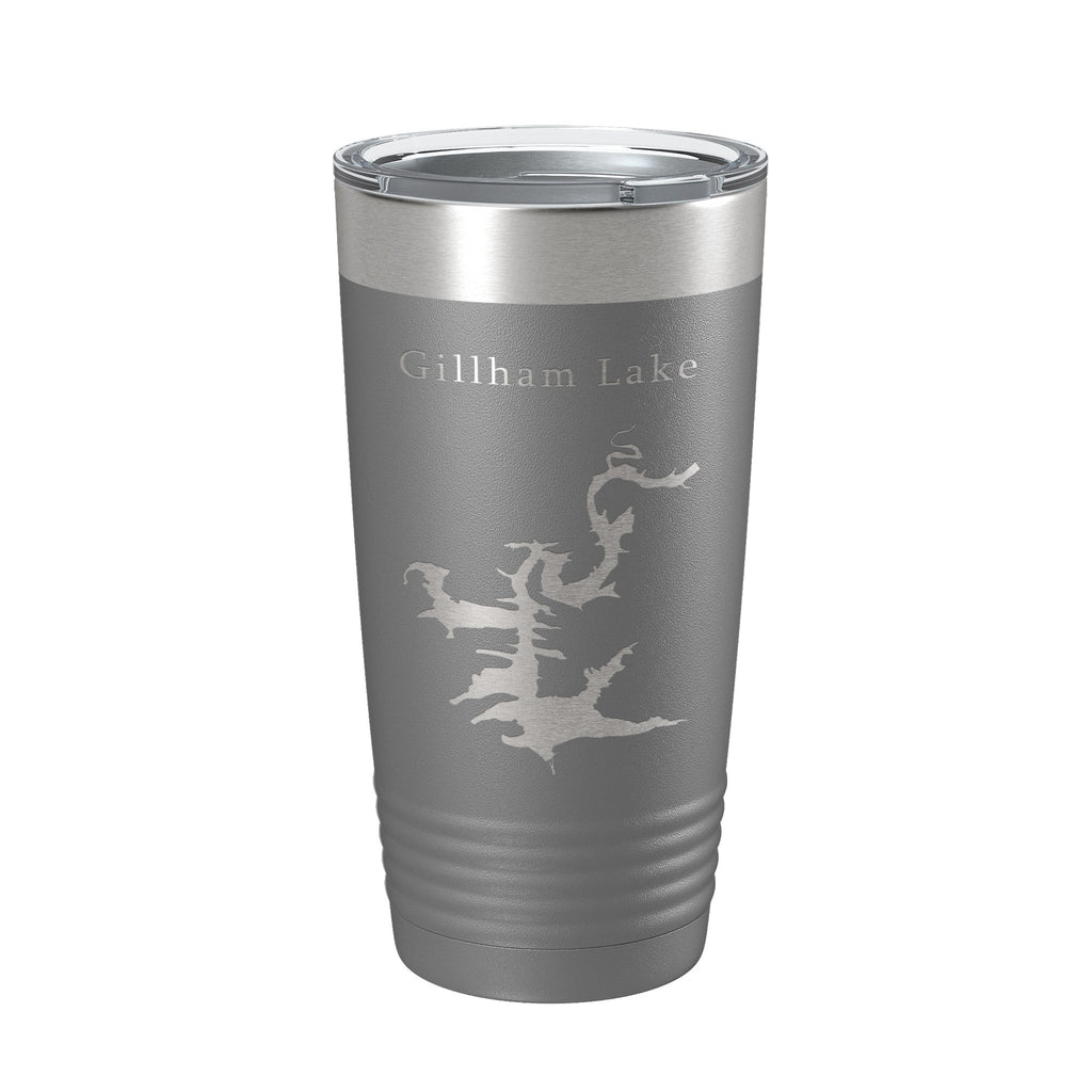 Gillham Lake Map Tumbler Travel Mug Insulated Laser Engraved Coffee Cup Arkansas 20 oz