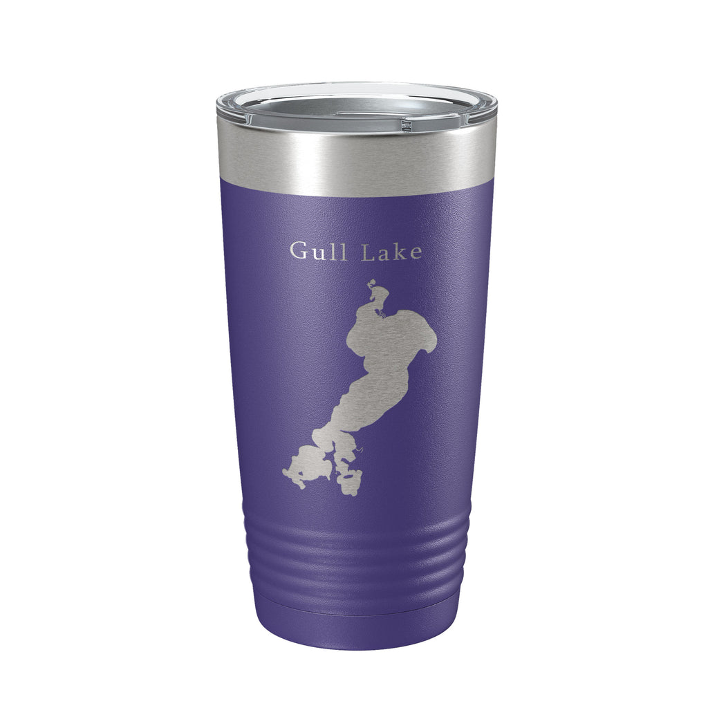Gull Lake Map Tumbler Travel Mug Insulated Laser Engraved Coffee Cup Minnesota 20 oz
