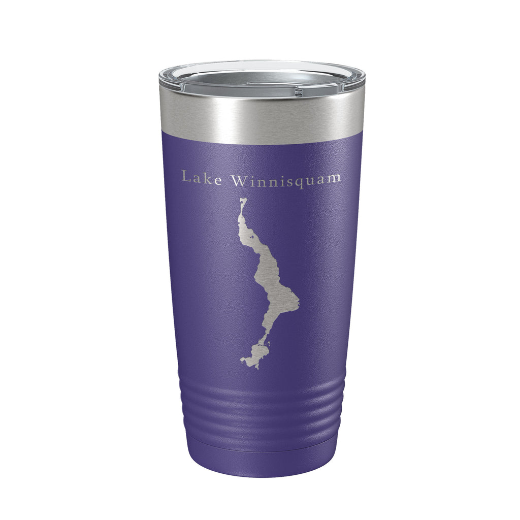 Lake Winnisquam Map Tumbler Travel Mug Insulated Laser Engraved Coffee Cup Laconia New Hampshire 20 oz