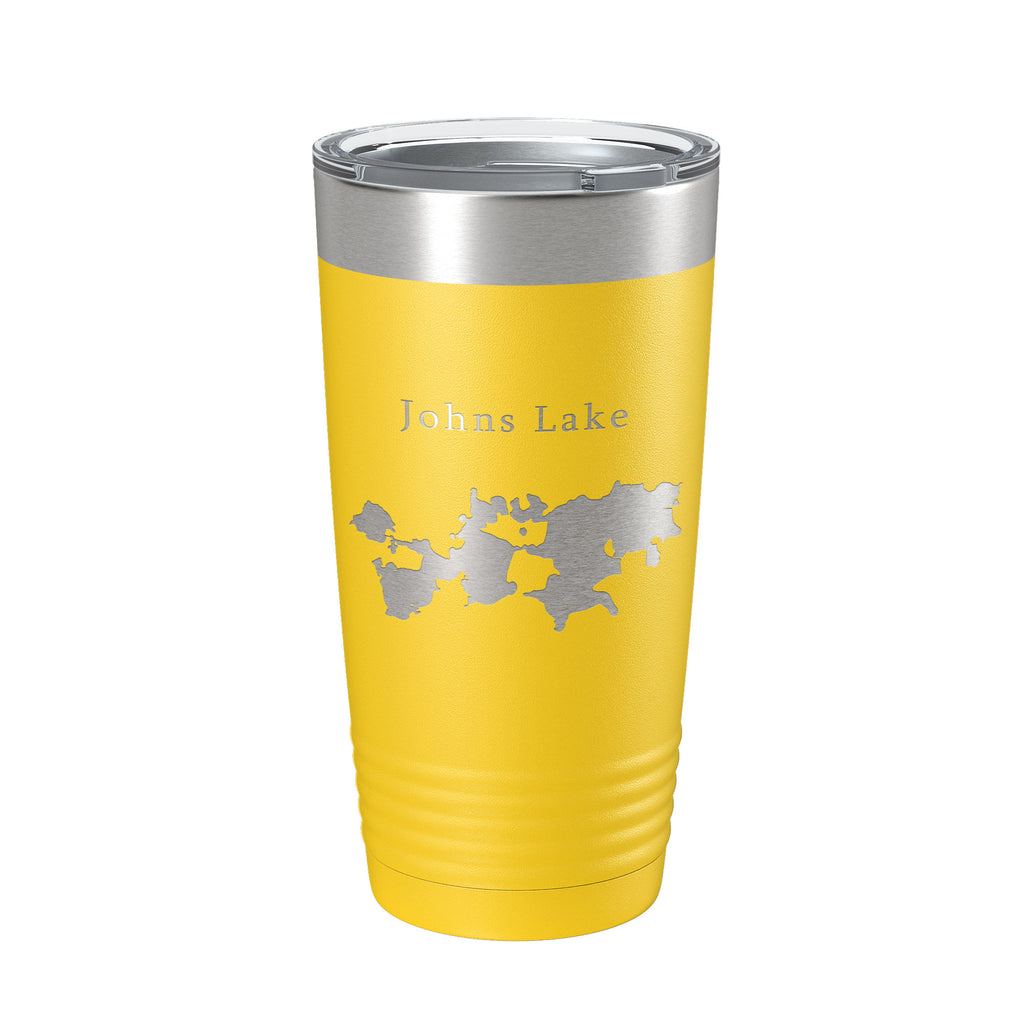 Johns Lake Map Tumbler Travel Mug Insulated Laser Engraved Coffee Cup Florida 20 oz