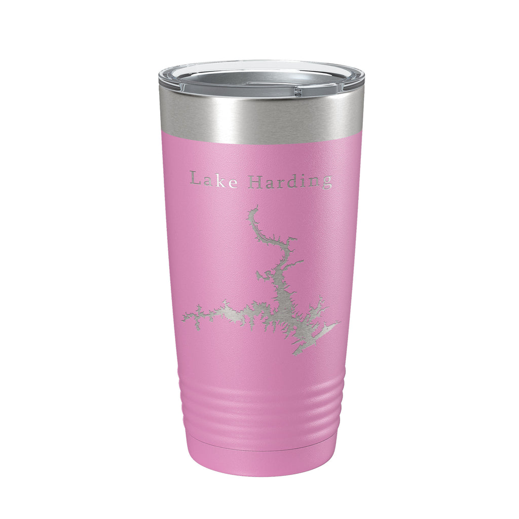 Lake Harding Map Tumbler Travel Mug Insulated Laser Engraved Coffee Cup Alabama Georgia 20 oz