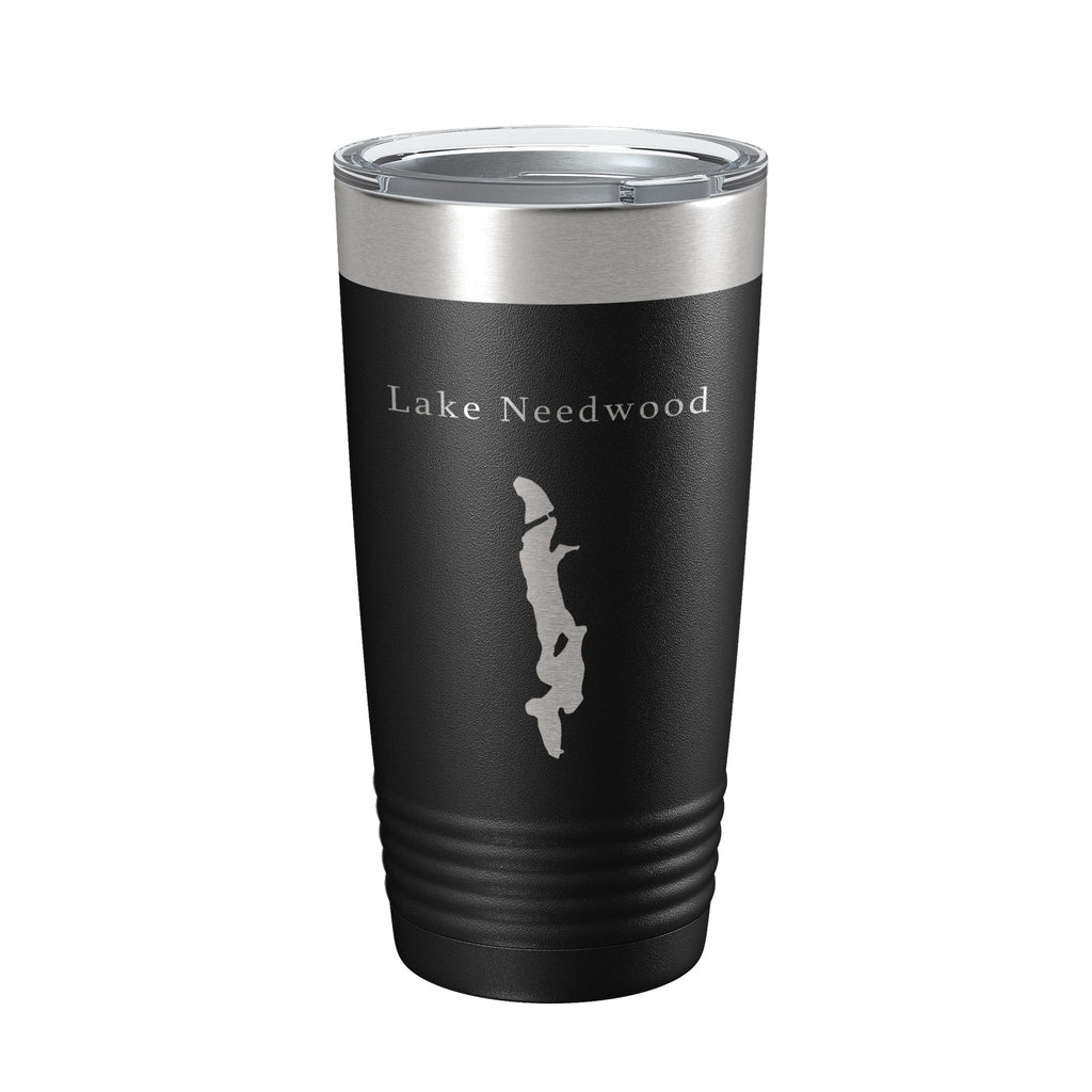 Lake Needwood Map Tumbler Travel Mug Insulated Laser Engraved Coffee Cup Maryland 20 oz