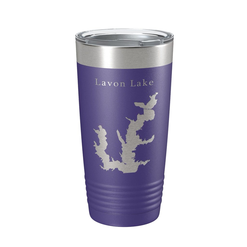 Lavon Lake Map Tumbler Travel Mug Insulated Laser Engraved Coffee Cup Texas 20 oz