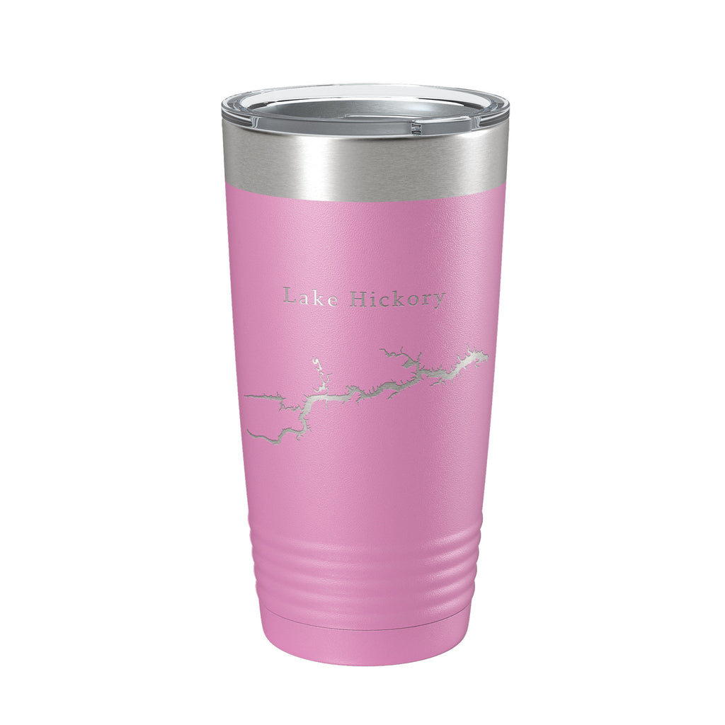 Lake Hickory Map Tumbler Travel Mug Insulated Laser Engraved Coffee Cup North Carolina 20 oz