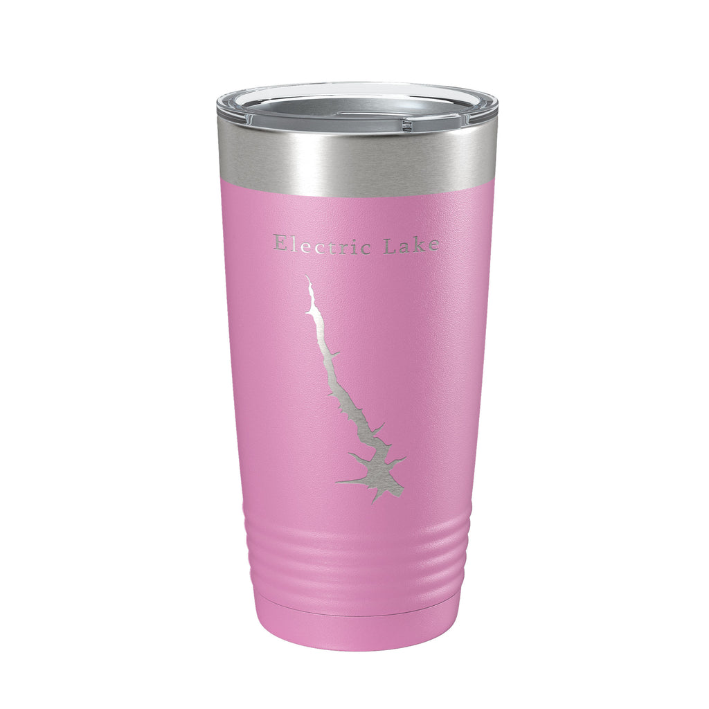 Electric Lake Map Tumbler Travel Mug Insulated Laser Engraved Coffee Cup Utah 20 oz