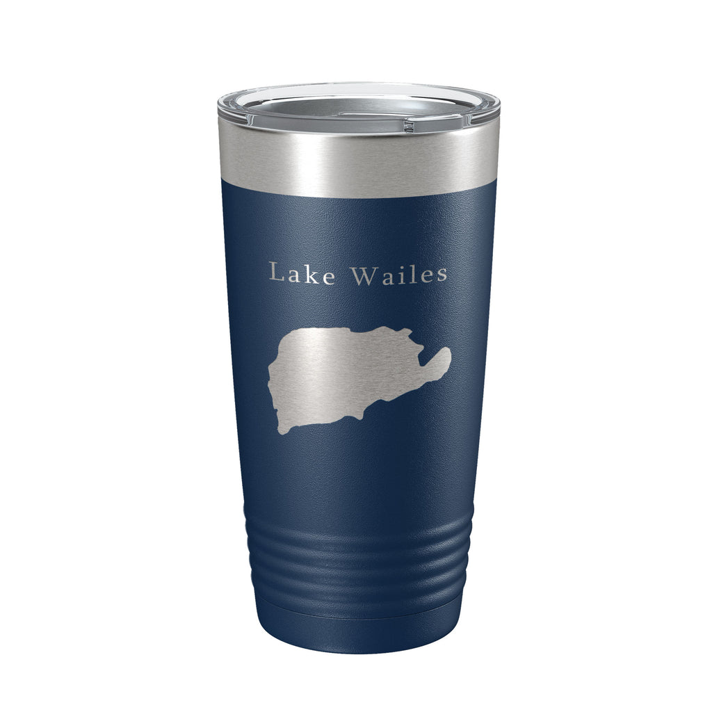Lake Wailes Wales Map Tumbler Travel Mug Insulated Laser Engraved Coffee Cup Florida 20 oz