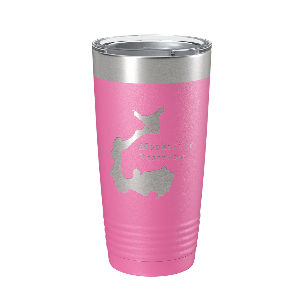 Monksville Reservoir Tumbler Lake Map Travel Mug Insulated Laser Engraved Coffee Cup New Jersey 20 oz
