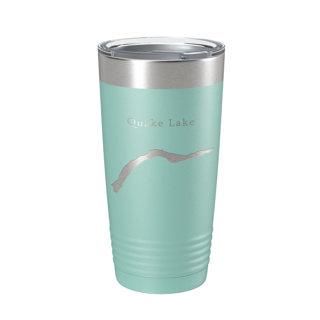 Quake Lake Earthquake Map Tumbler Travel Mug Insulated Laser Engraved Coffee Cup Montana 20 oz