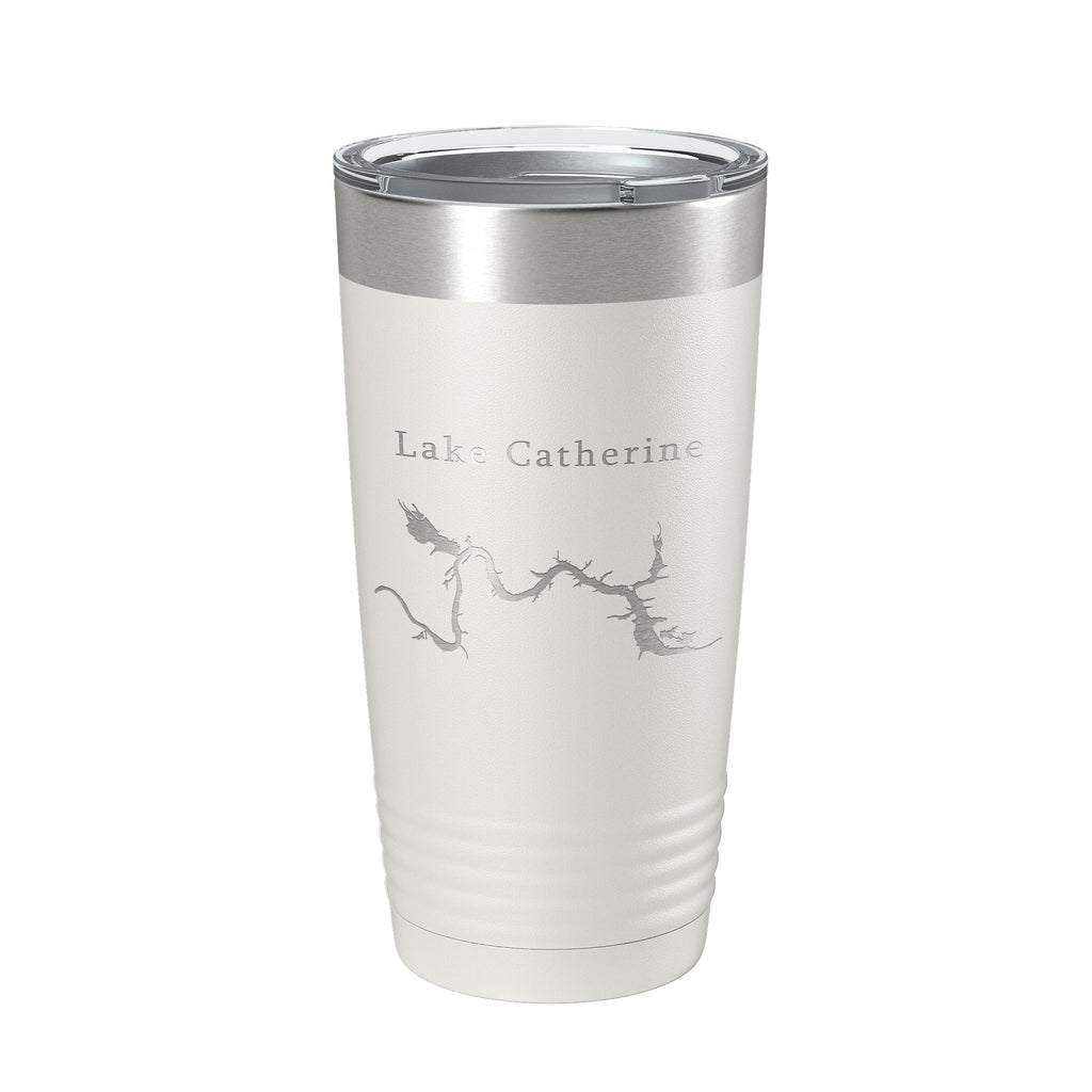 Lake Catherine Map Tumbler Travel Mug Insulated Laser Engraved Coffee Cup Arkansas 20 oz