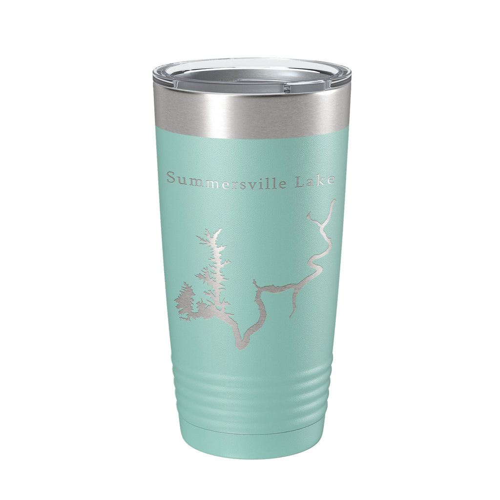 Summersville Lake Map Tumbler Travel Mug Insulated Laser Engraved Coffee Cup West Virginia 20 oz