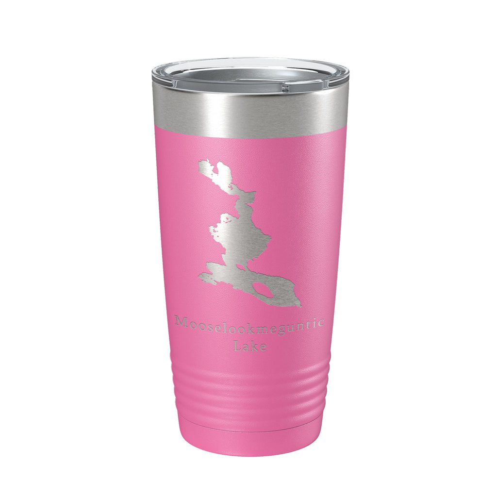 Mooselookmeguntic Lake Map Tumbler Travel Mug Insulated Laser Engraved Coffee Cup Maine 20 oz