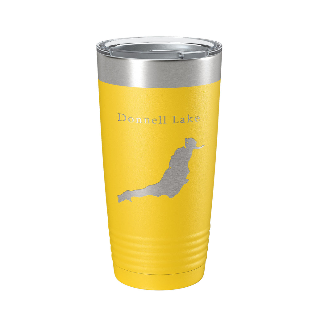 Donnell Lake Map Tumbler Travel Mug Insulated Laser Engraved Coffee Cup California 20 oz