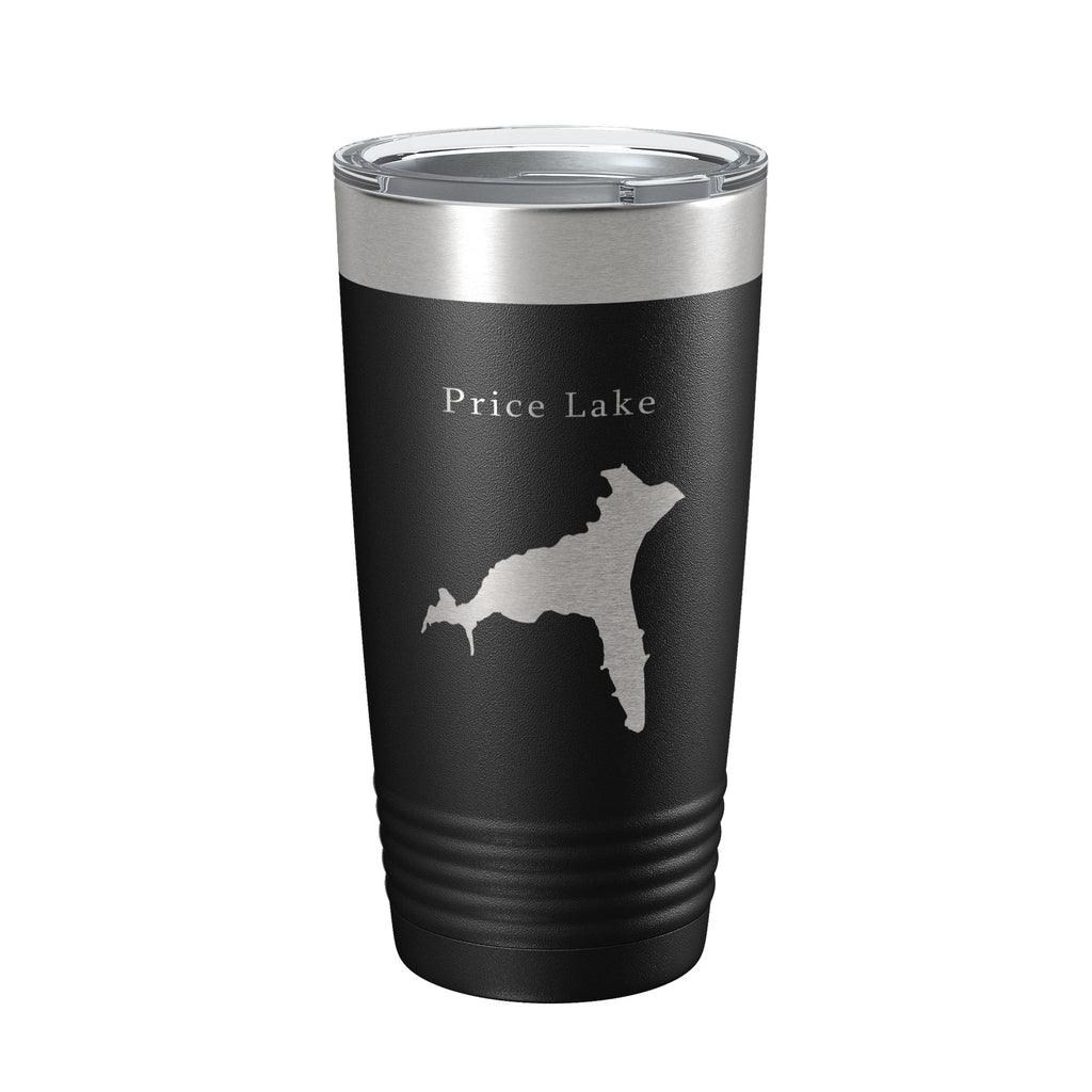 Price Lake Map Tumbler Travel Mug Insulated Laser Engraved Coffee Cup North Carolina 20 oz