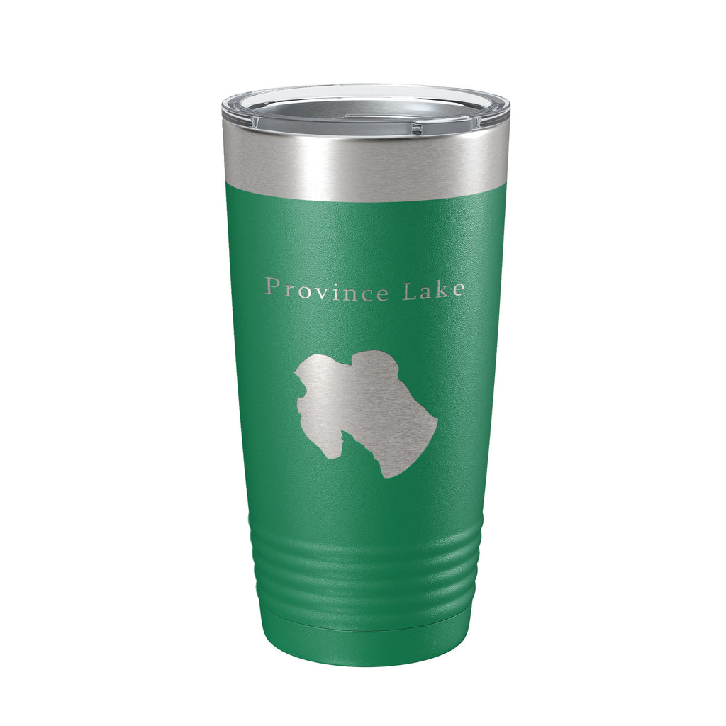 Province Lake Map Tumbler Travel Mug Insulated Laser Engraved Coffee Cup Maine 20 oz