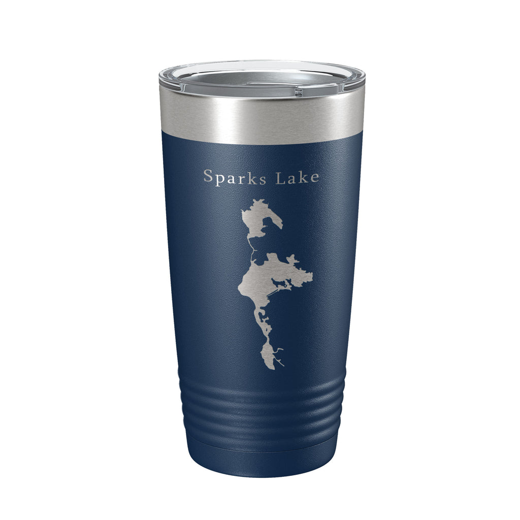 Sparks Lake Map Tumbler Travel Mug Insulated Laser Engraved Coffee Cup Oregon 20 oz