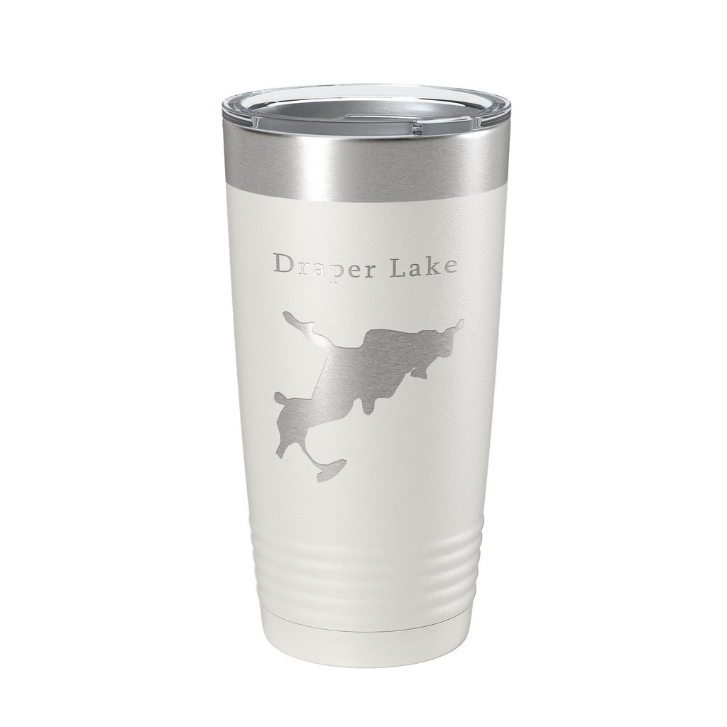 Draper Lake Map Tumbler Travel Mug Insulated Laser Engraved Coffee Cup Florida 20 oz