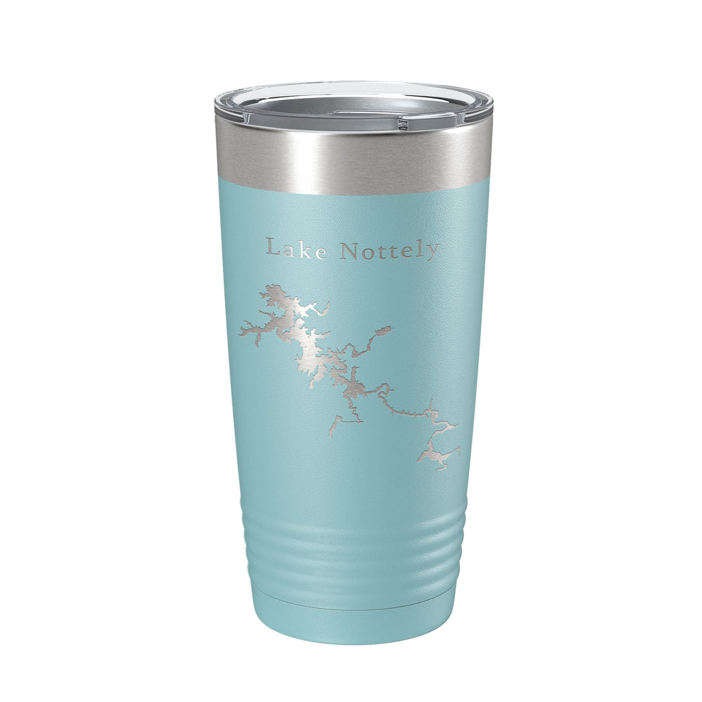 Lake Nottely Map Tumbler Travel Mug Insulated Laser Engraved Coffee Cup River Georgia 20 oz