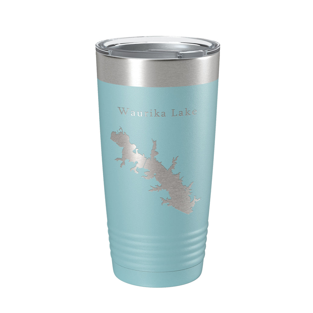 Waurika Lake Map Tumbler Travel Mug Insulated Laser Engraved Coffee Cup Oklahoma 20 oz