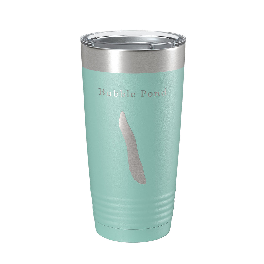 Bubble Pond Tumbler Lake Map Travel Mug Insulated Laser Engraved Coffee Cup Acadia Maine 20 oz