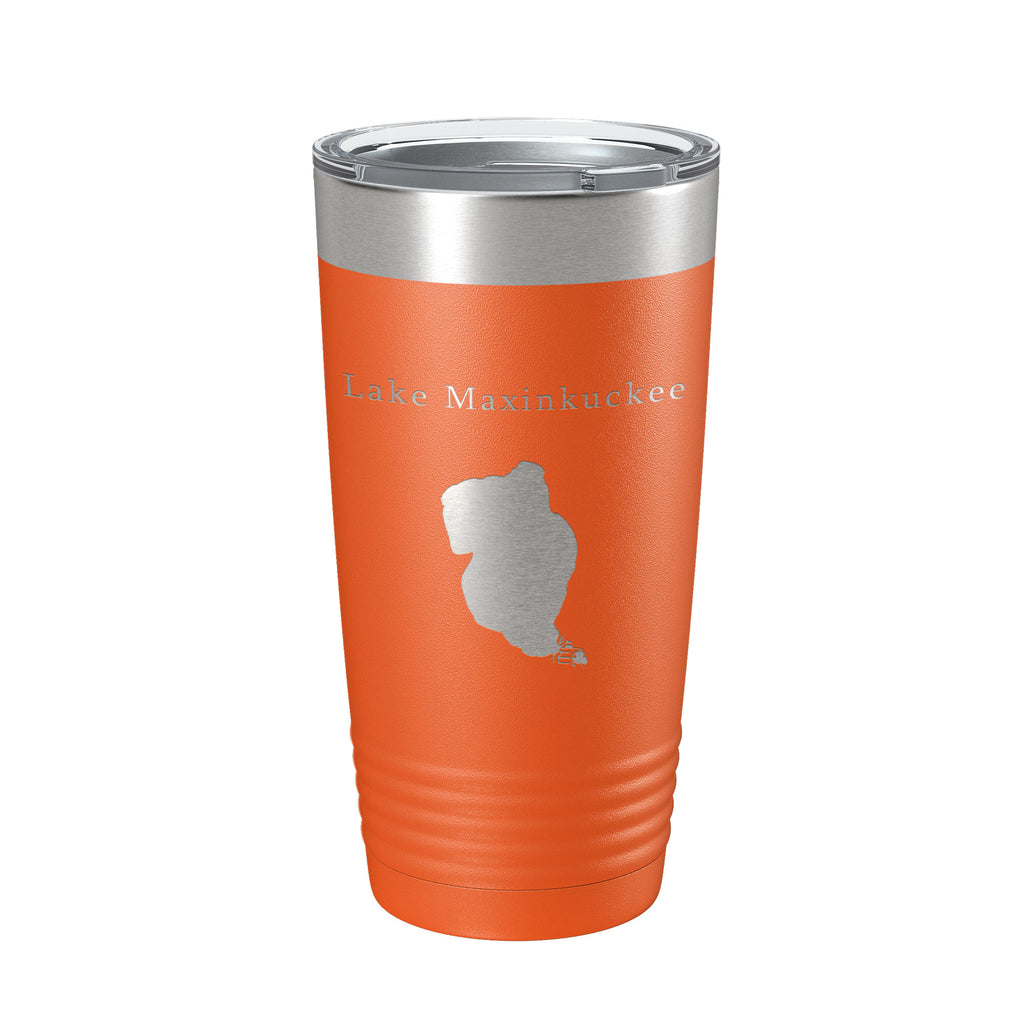 Lake Maxinkuckee Map Tumbler Travel Mug Insulated Laser Engraved Coffee Cup Indiana 20 oz