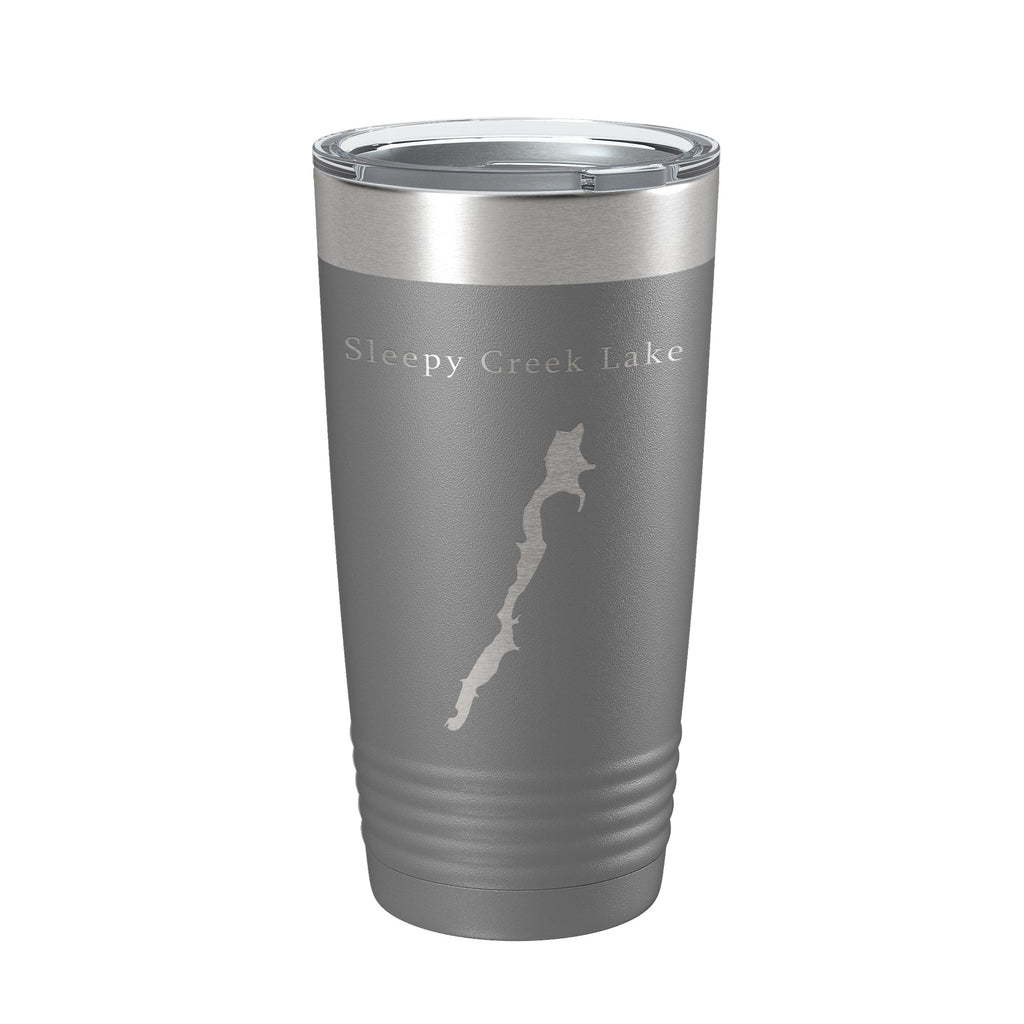 Sleepy Creek Lake Map Tumbler Travel Mug Insulated Laser Engraved Coffee Cup West Virginia 20 oz
