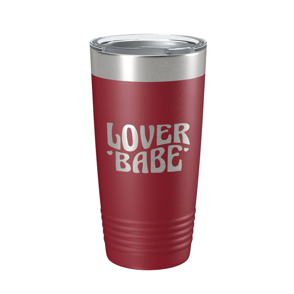 Lover Babe Tumbler Cute Retro Travel Mug Insulated Laser Engraved Coffee Cup 20 oz