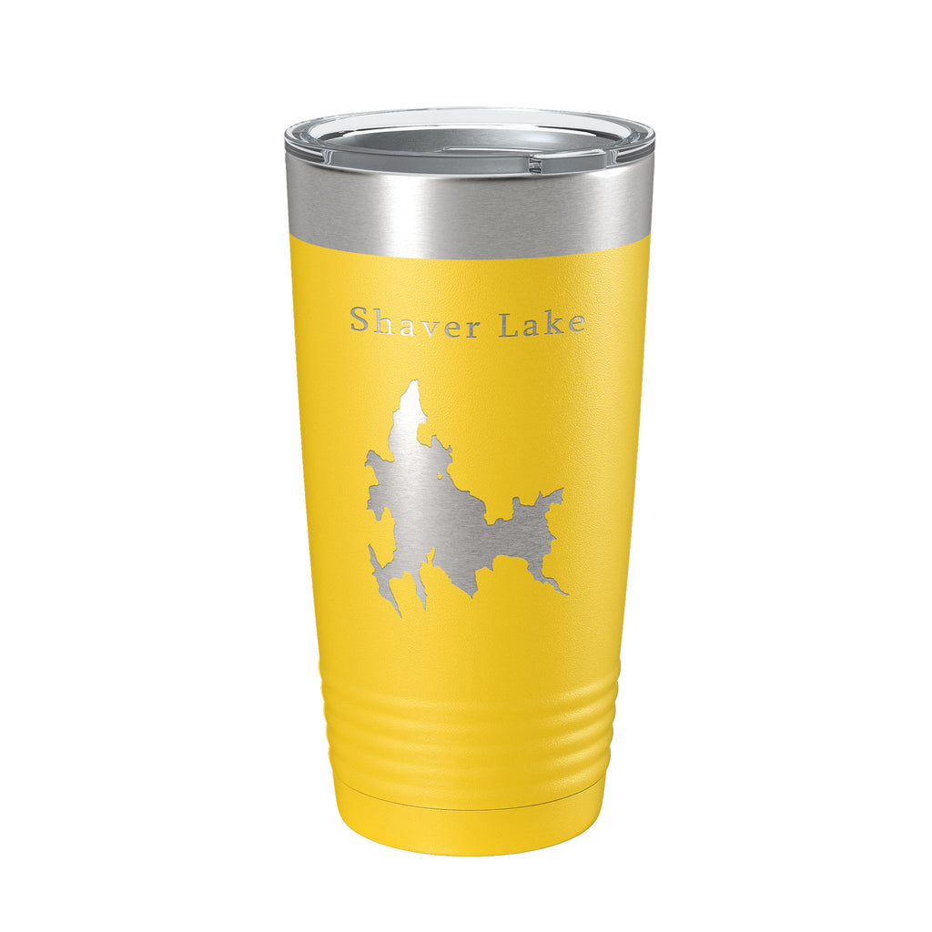 Shaver Lake Map Tumbler Travel Mug Insulated Laser Engraved Coffee Cup California 20 oz