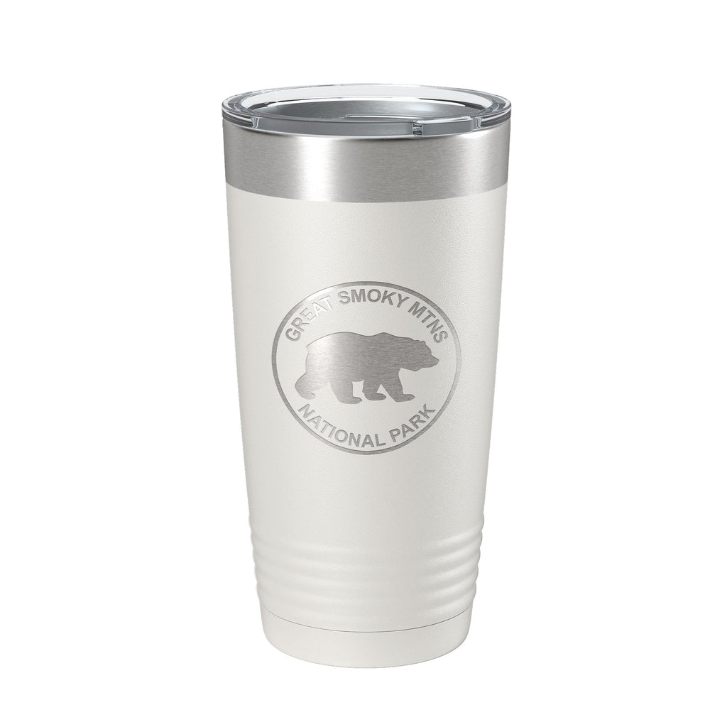 Smokies Bear Tumbler Great Smoky Mountains National Park Travel Mug Insulated Laser Engraved Coffee Cup Gatlinburg Pigeon Forge Townsend GSMNP 20 oz