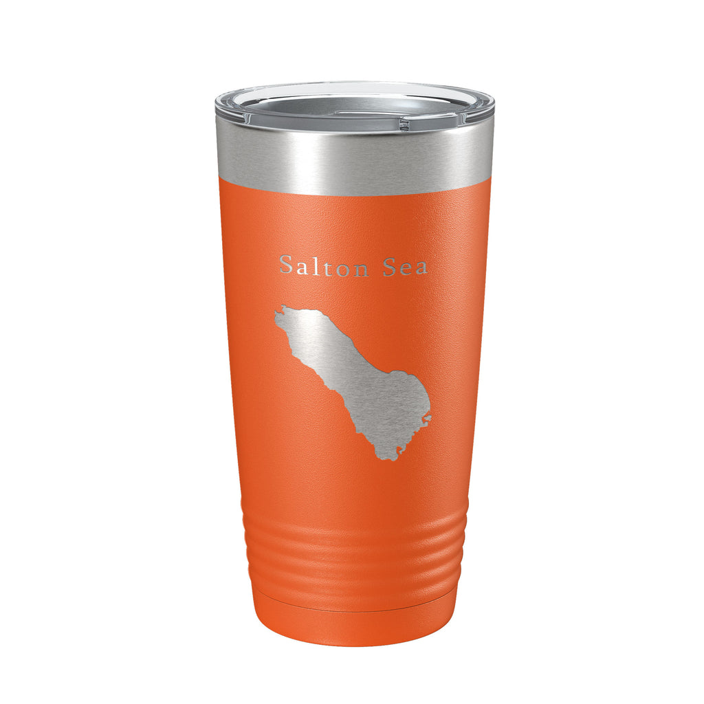 Salton Sea Tumbler Lake Map Travel Mug Insulated Laser Engraved Coffee Cup California 20 oz