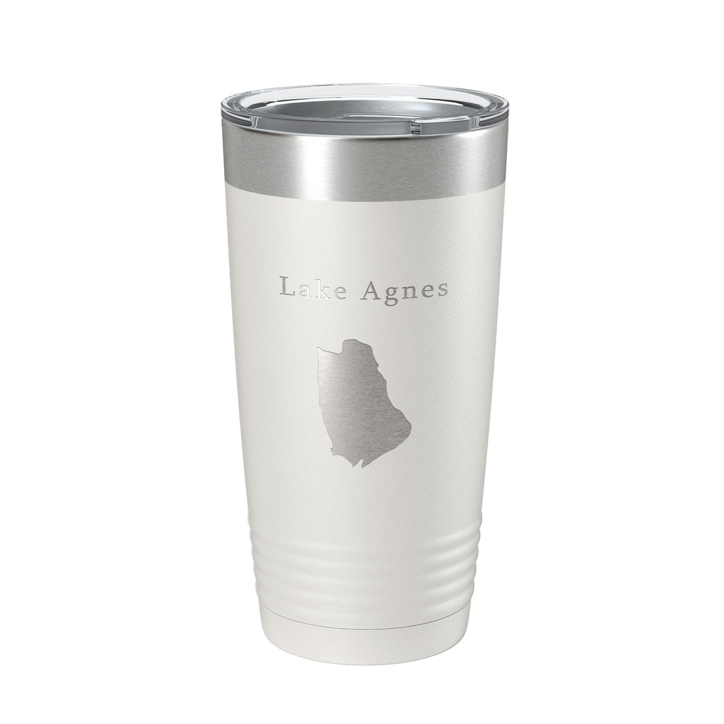 Lake Agnes Map Tumbler Travel Mug Insulated Laser Engraved Coffee Cup Colorado 20 oz