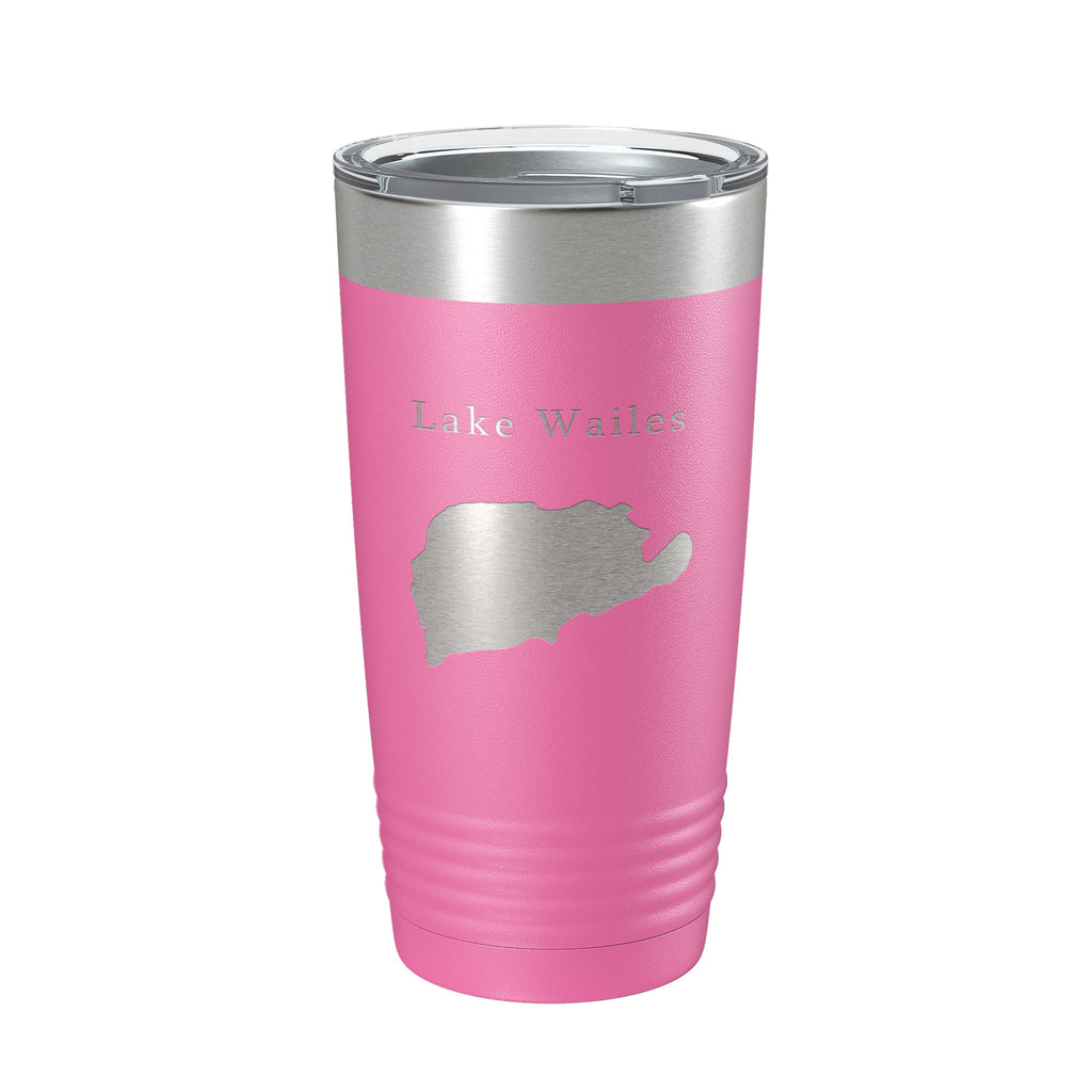 Lake Wailes Wales Map Tumbler Travel Mug Insulated Laser Engraved Coffee Cup Florida 20 oz
