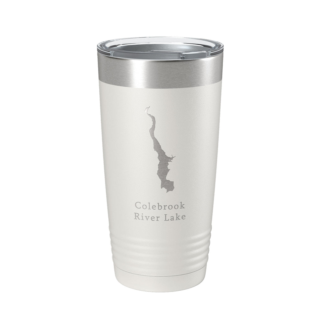 Colebrook River Lake Map Tumbler Travel Mug Insulated Laser Engraved Coffee Cup Connecticut Massachusetts 20 oz