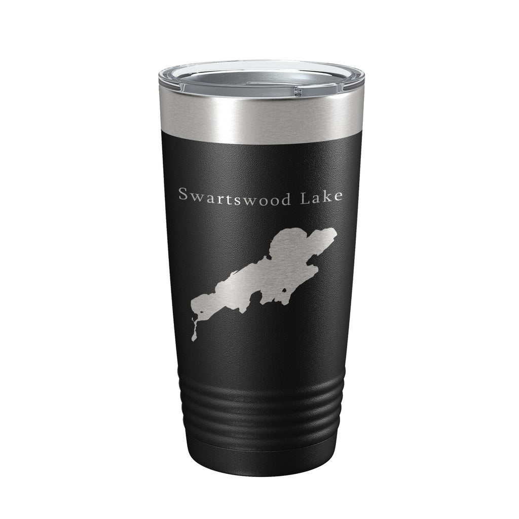 Swartswood Lake Map Tumbler Travel Mug Insulated Laser Engraved Coffee Cup New Jersey 20 oz