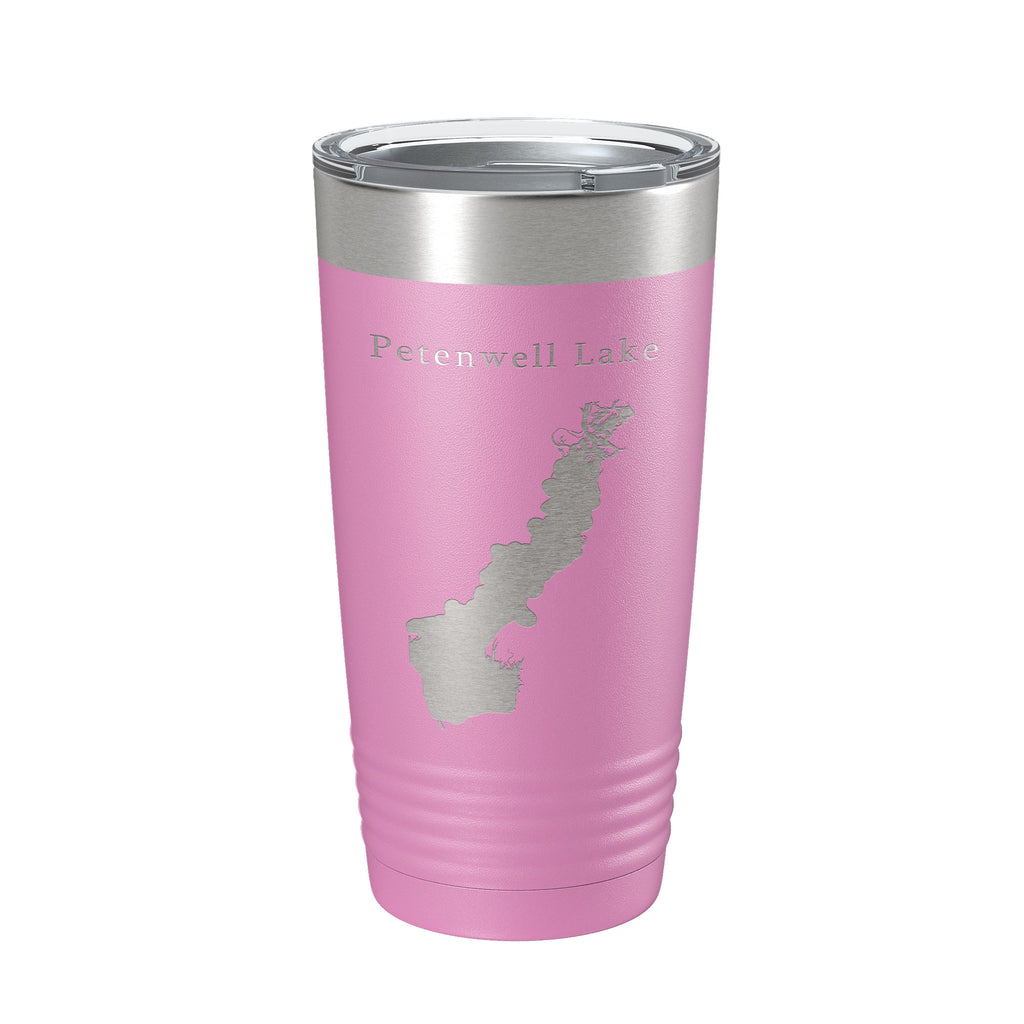 Petenwell Lake Map Tumbler Travel Mug Insulated Laser Engraved Coffee Cup Wisconsin 20 oz