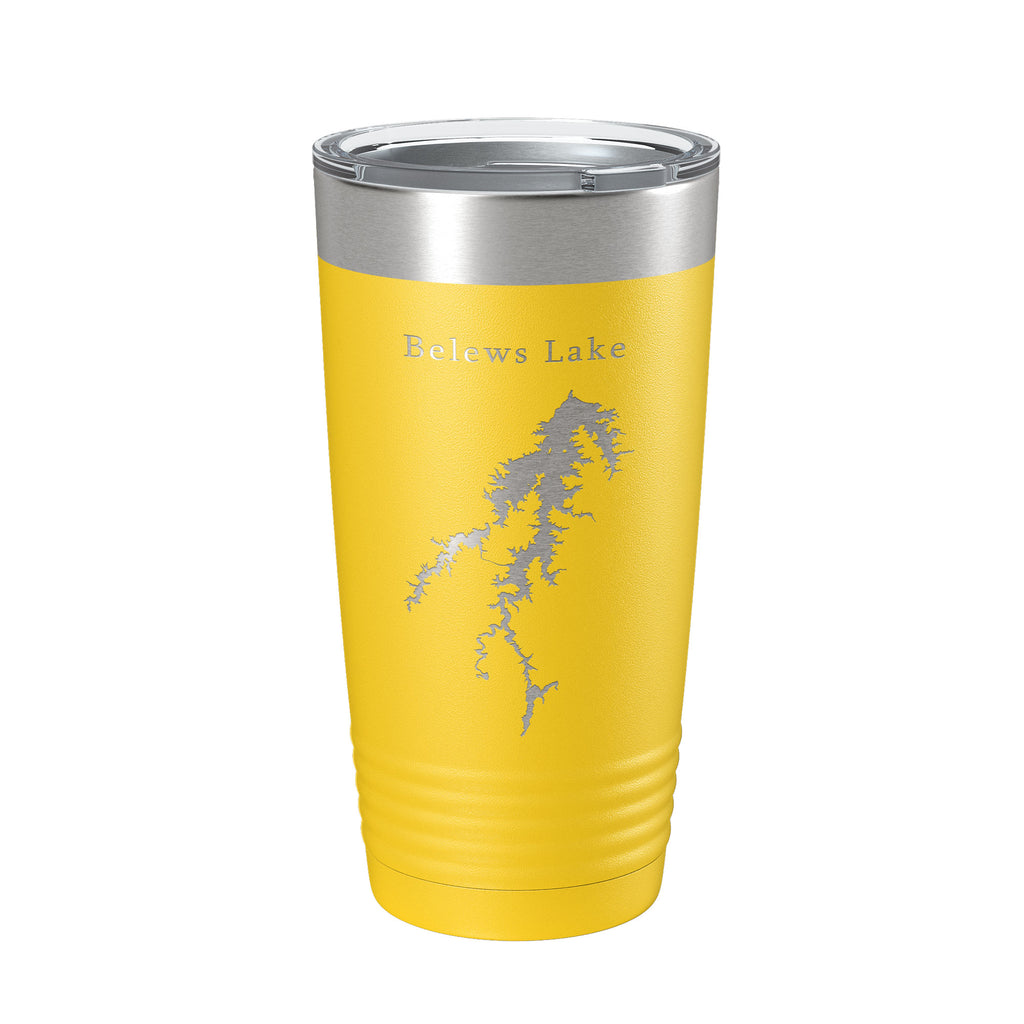 Belews Lake Map Tumbler Travel Mug Insulated Laser Engraved Coffee Cup North Carolina 20 oz