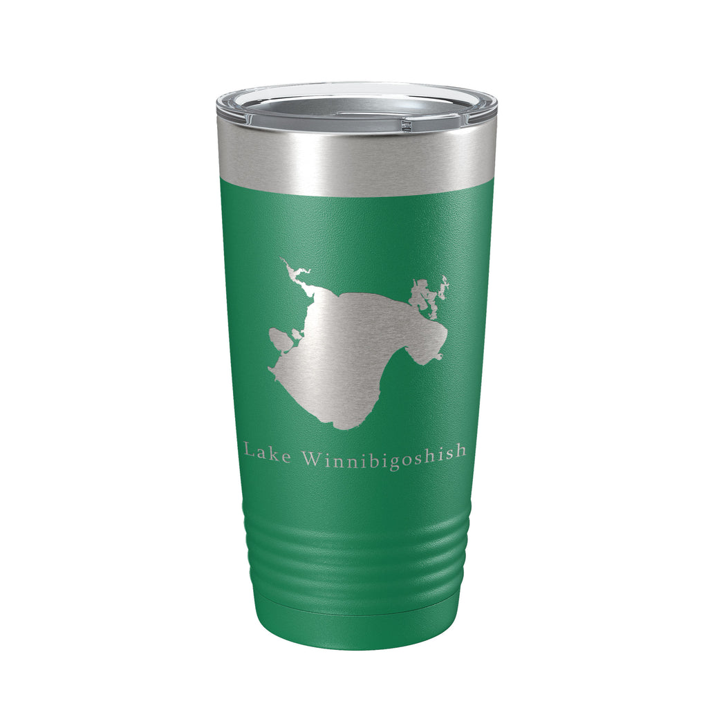 Lake Winnibigoshish Map Tumbler Travel Mug Insulated Laser Engraved Coffee Cup Minnesota 20 oz