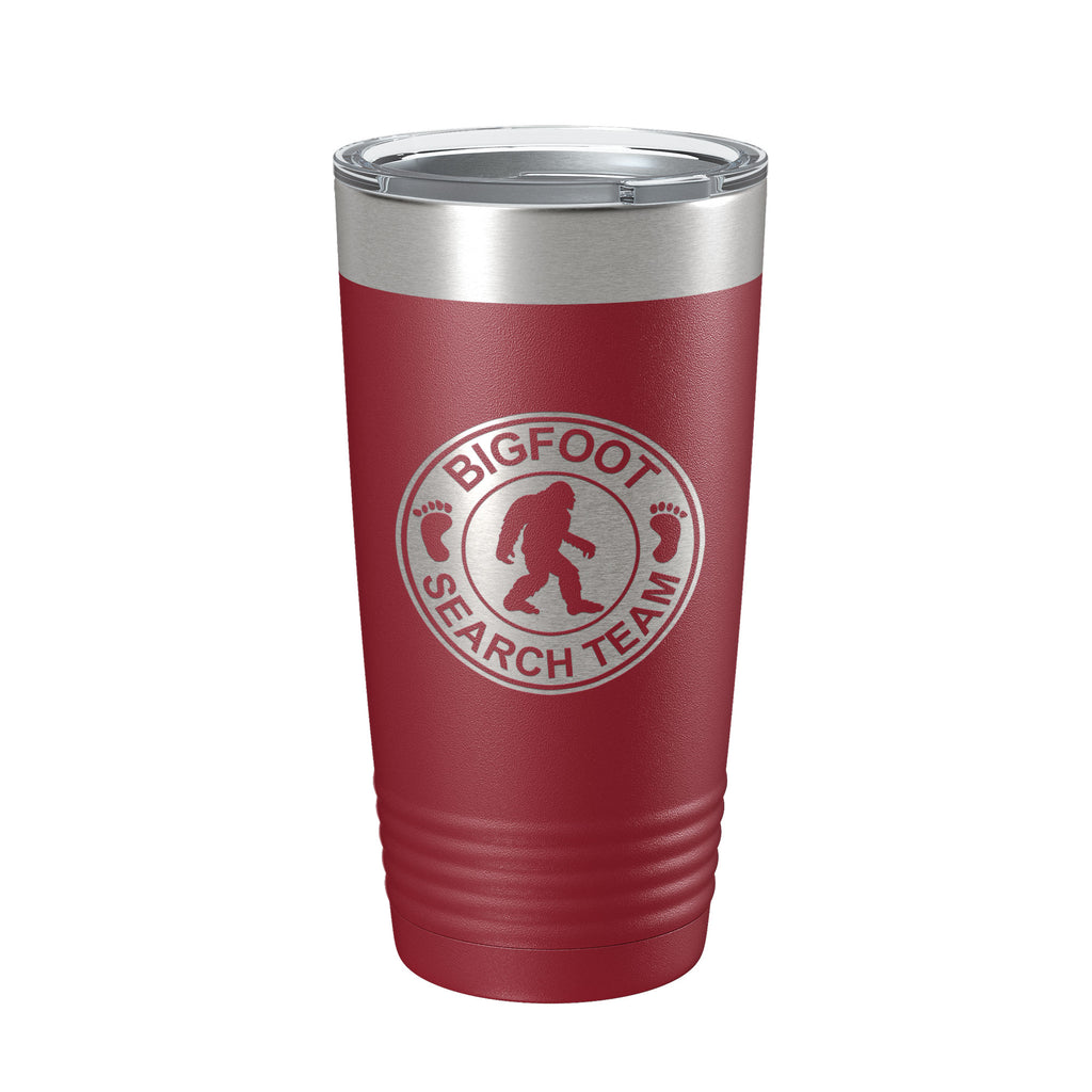 Bigfoot Tumbler Sasquatch Search Team Travel Mug Insulated Laser Engraved Coffee Cup Outdoorsman Gift 20 oz