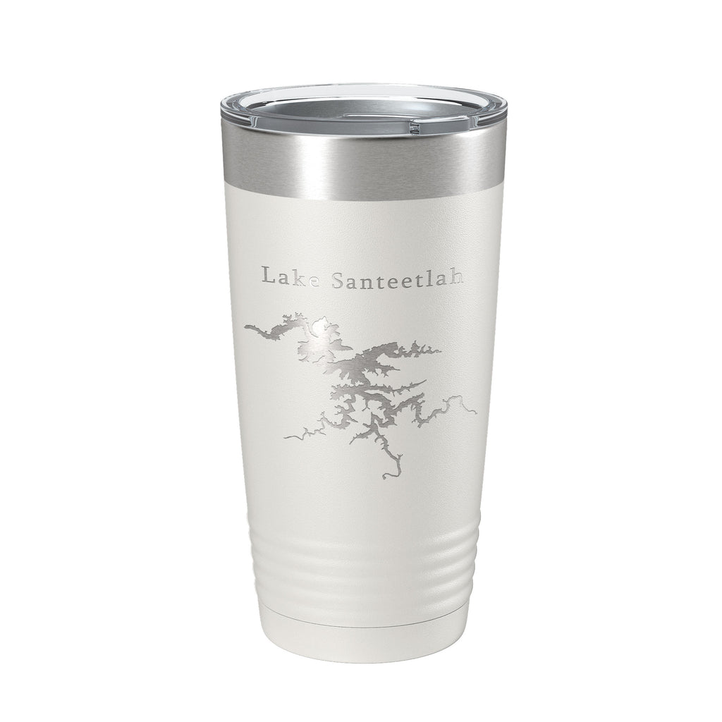 Lake Santeetlah Map Tumbler Travel Mug Insulated Laser Engraved Coffee Cup North Carolina 20 oz